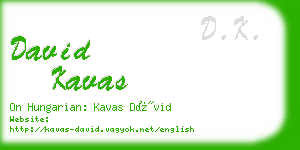 david kavas business card